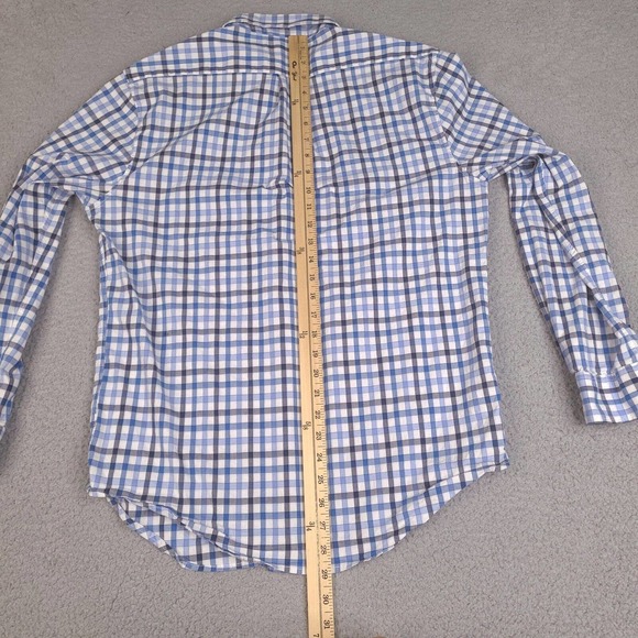 Nat Nast Shirt Mens Large White Blue Plaid Long Sleeve Button Down Cotton Blend - Picture 13 of 15